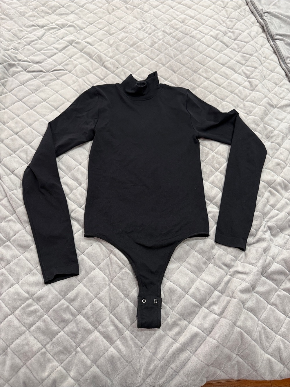 Dynamite Black Long-Sleeve Turtleneck Bodysuit